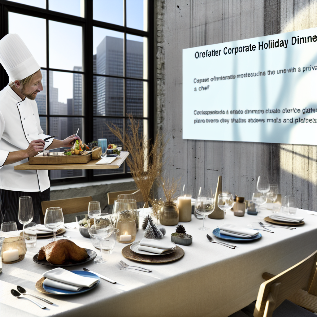 How to plan a corporate holiday dinner with a private chef