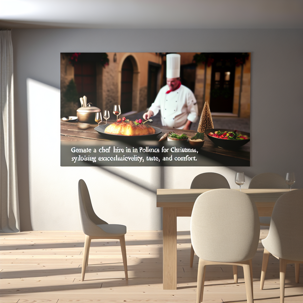 Contratar un chef en Pollença para Navidad: exclusividad, sabor y confort